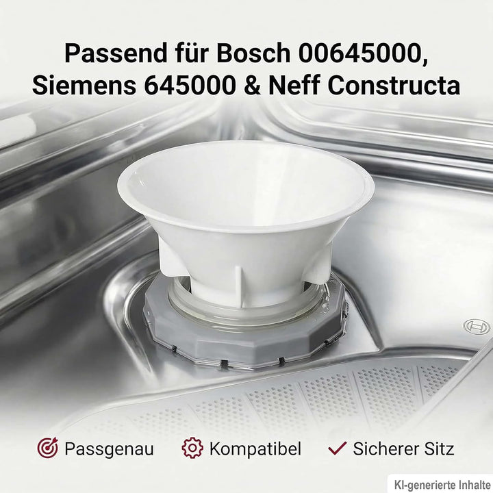 2er Set Geschirrspüler Salztrichter passend für Bosch Siemens Neff Constructa 00645000 – Einfüllhilf