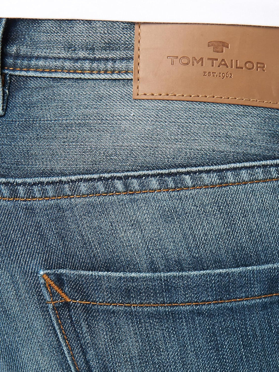 TOM TAILOR Herren Tunica Hemd aus Leinen 1007860 28W / 30L Mid Stone Wash Denim 1052, 28W / 30L Mid
