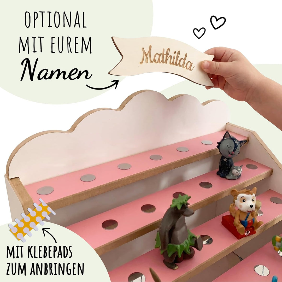 Tonie Regal für IKEA KALLAX mit Toniebox-Platz – magnetisches Tonieregal für ca. 50 Toniefiguren Fla