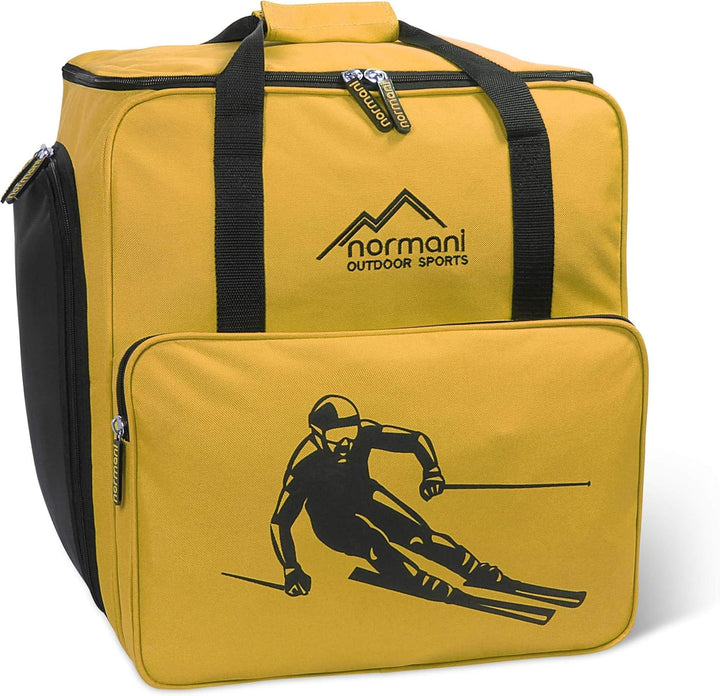 normani Skischuhtasche mit separatem Helmfach und Rucksackfunktion Alpine DEPO Gelb 53 Liter, Gelb 5