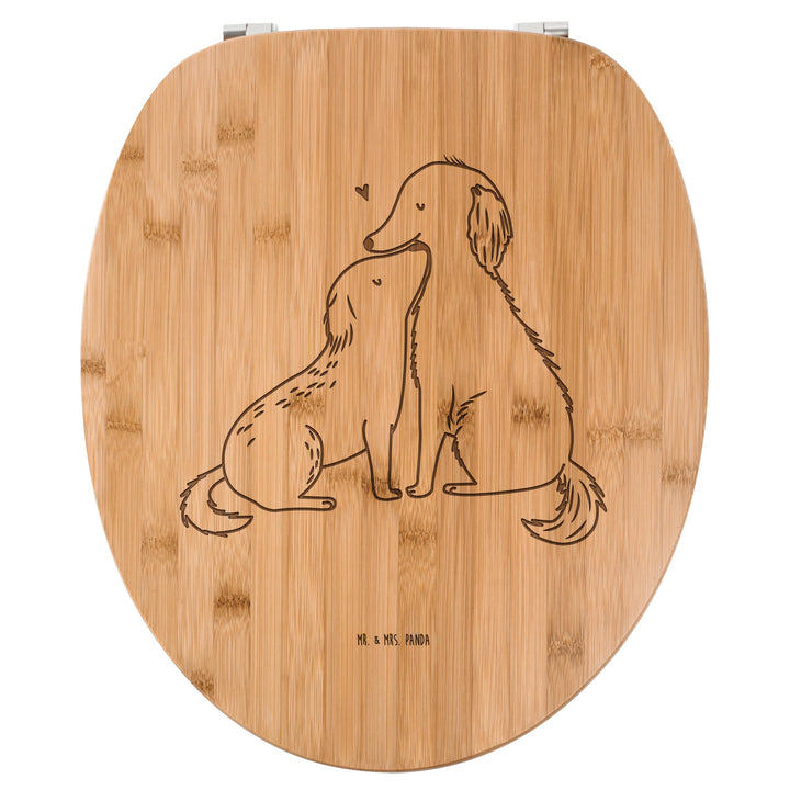 Mr. & Mrs. Panda WC Sitz Hunde Liebe - Geschenk, WC-Sitz, verliebt, Toilettendeckel, Kuscheln, Kuss,