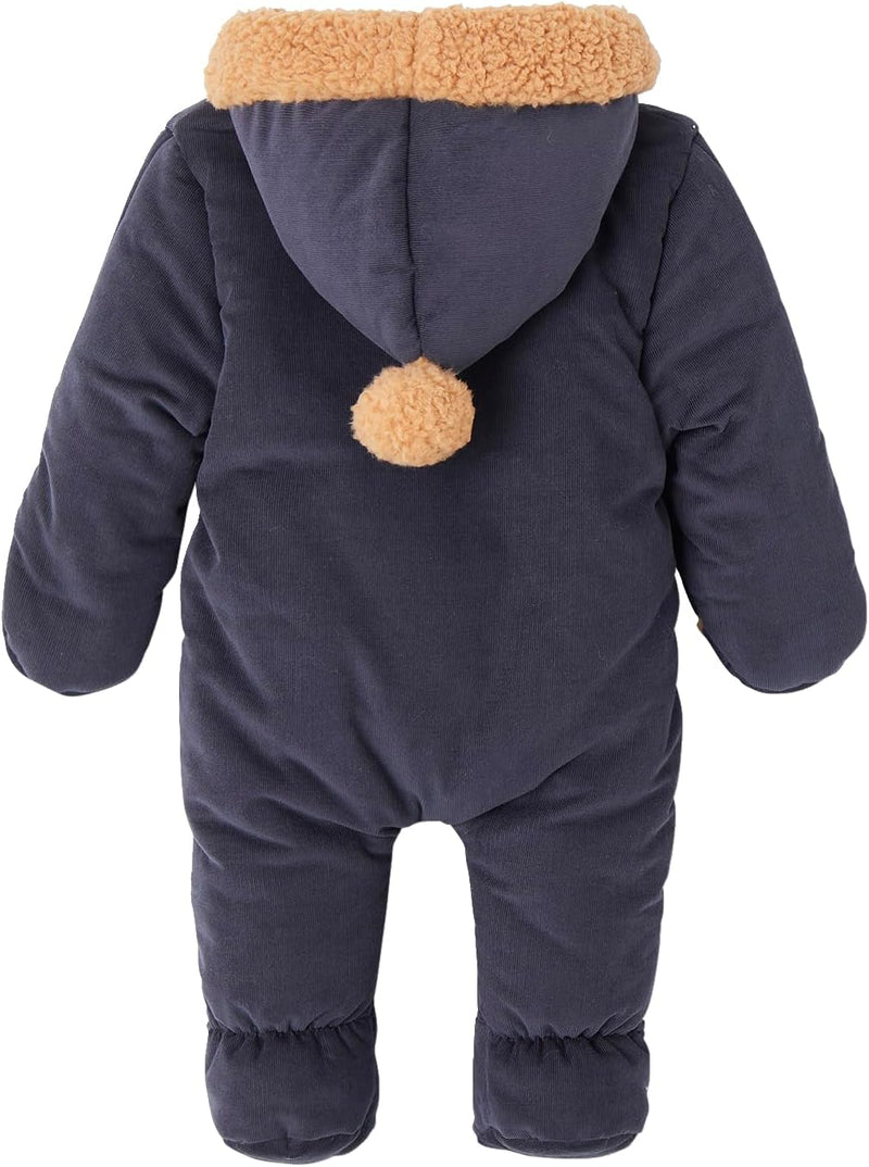 Vertbaudet Baby Winter-Overall, Cord mit Teddyfleece-Futter und Recycling-Wattierung BLEU 50, BLEU 5
