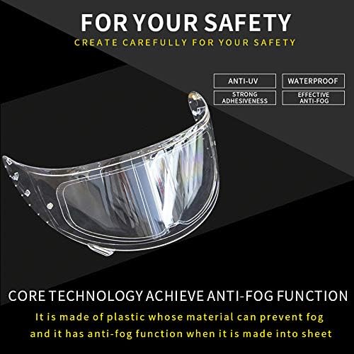 SZMYLED Helm-Anti-Beschlag-Folie, Vollhelm-Objektiv, Anti-Beschlag-Aufkleber, universeller Motorradh