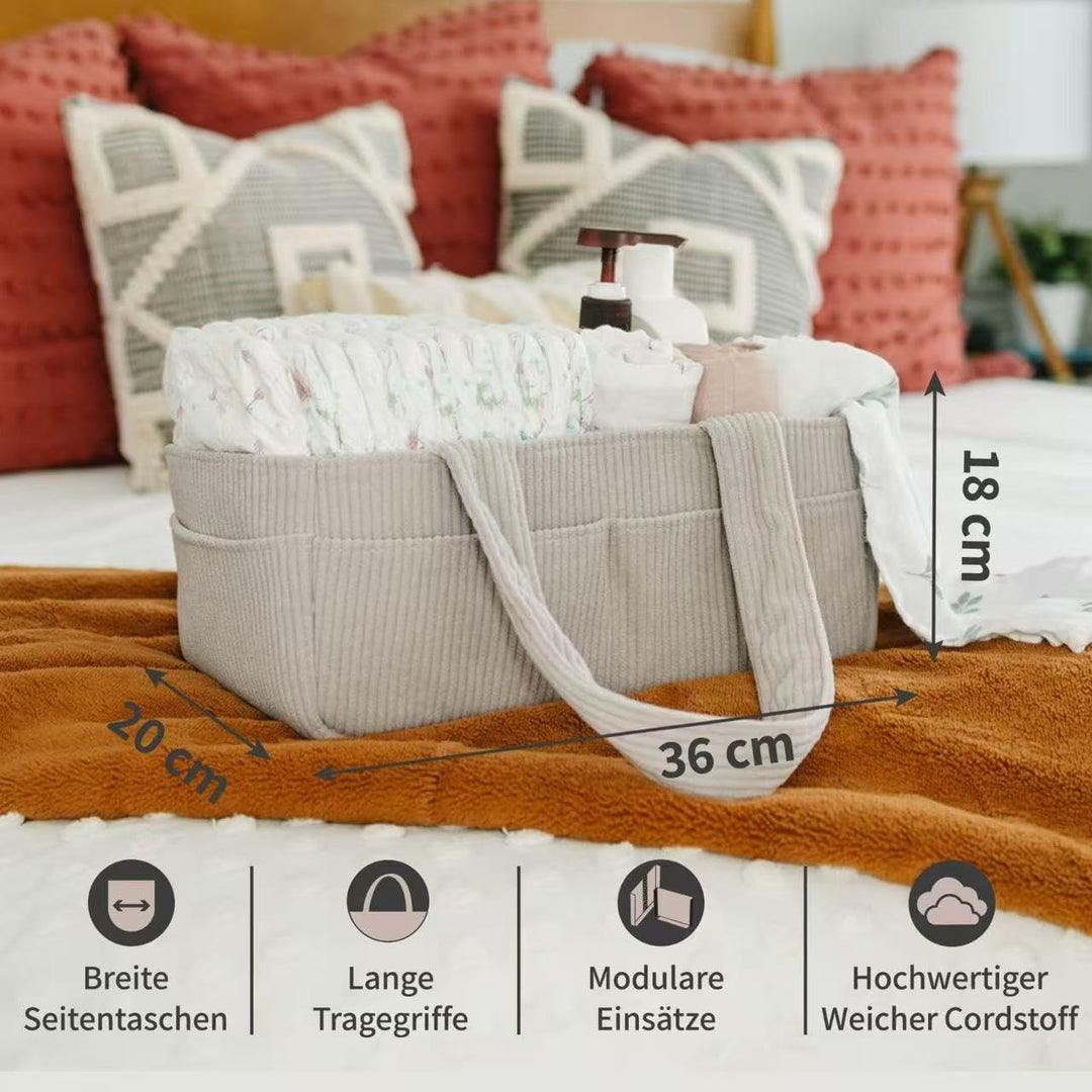 PUTSKA Baby Diaper Caddy Organizer for Changing Table – Stylish Nursery Storage Basket, Newborn Esse