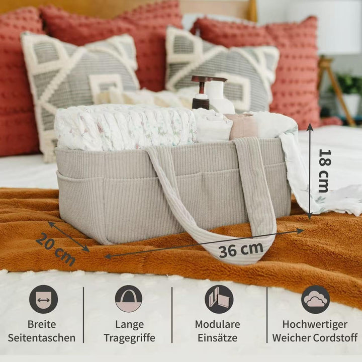 PUTSKA Baby Diaper Caddy Organizer for Changing Table – Stylish Nursery Storage Basket, Newborn Esse