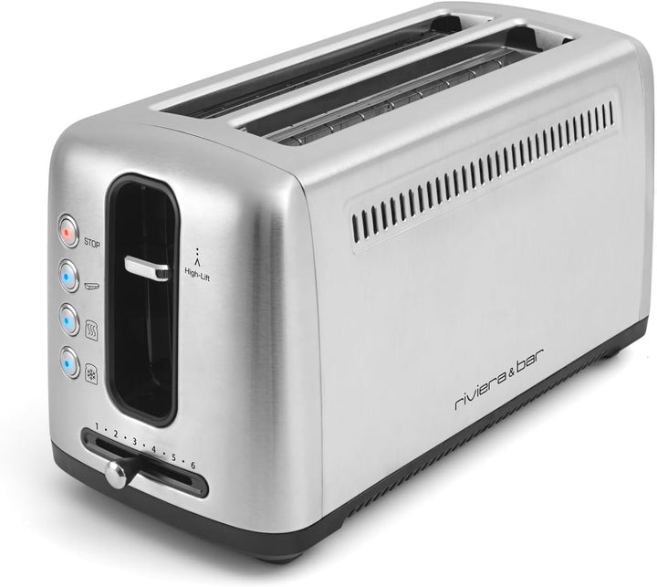 Riviera & Bar GP540A Toaster, 2 Schlitze, extralang, Edelstahl