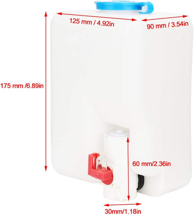 Scheibenwaschanlage, Duokon Scheibenwischerbehälter, Universalreinigungssatz Reinigungspumpe 12V 1.8