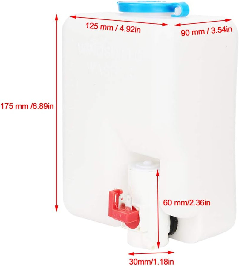 Scheibenwaschanlage, Duokon Scheibenwischerbehälter, Universalreinigungssatz Reinigungspumpe 12V 1.8