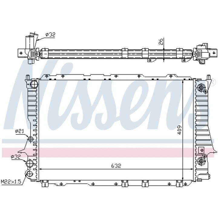 Nissens 60477 Kühler, Motorkühlung