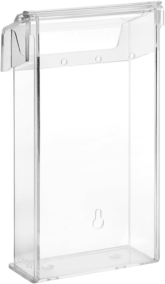 Zeigis DIN Lang Prospektbox / Prospekthalter / Flyerhalter im Hochformat, wetterfest, für Aussen, mi