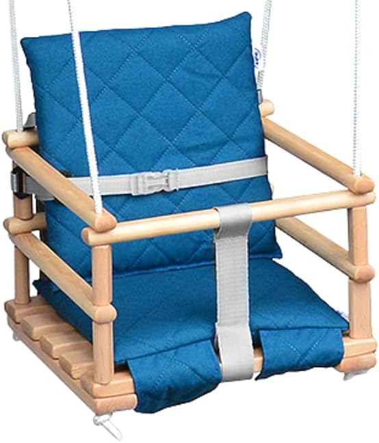 Holz Babyschaukel Kinderschaukel Holz Babywippe Zimmerschaukel Stoff Babysitz Baby Schaukel zum Aufh