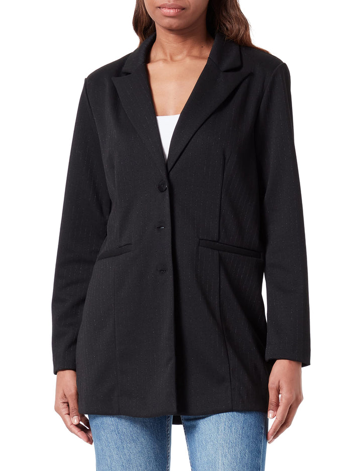 ICHI Damen Ihkate Glitz Bl Blazer L 194008/Black, L 194008/Black