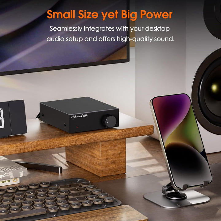 Nobsound 2-Kanal Mini Stereo Verstärker: 60Wx2 HiFi Klasse D Amplifier mit TPA3116 und 19V Netzteil