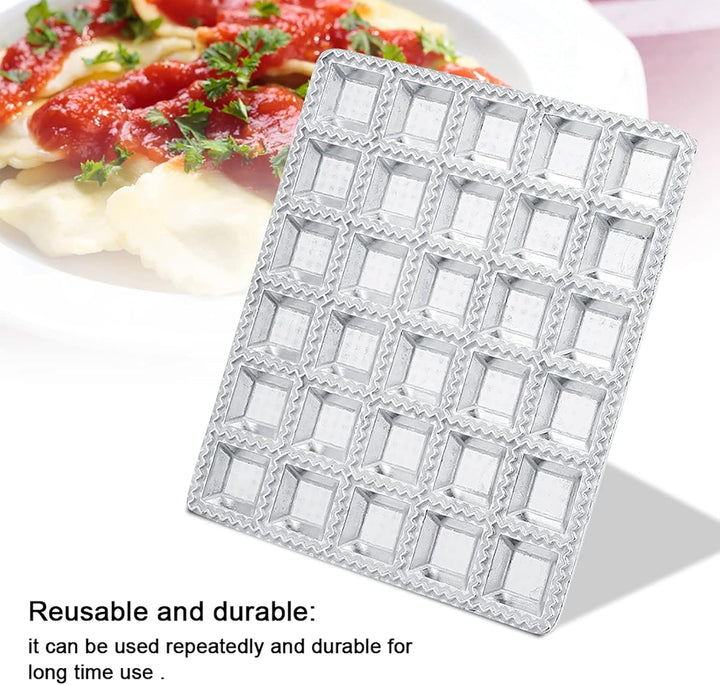Ravioli Form aus Aluminiumlegierung 19,6×16,5 cm 30 Löcher Knödel Gebäckform Hersteller Ravioli Auss