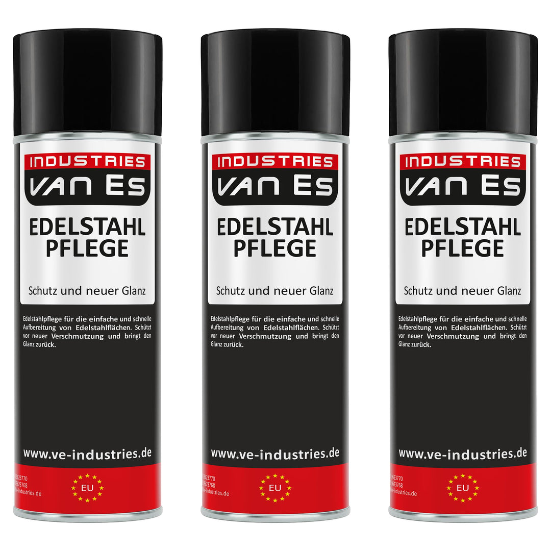 3x Edelstahlreiniger 400 ml Spray Reiniger Edelstahl VA Pflegespray Küche Gastromonie