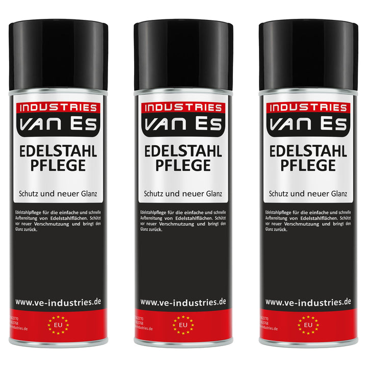 3x Edelstahlreiniger 400 ml Spray Reiniger Edelstahl VA Pflegespray Küche Gastromonie