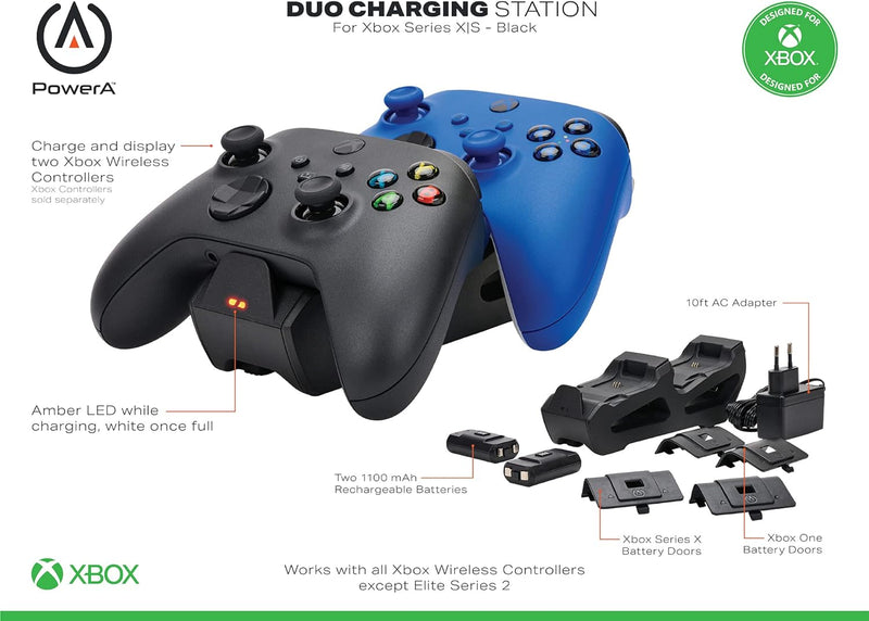 Ladestation für kabellosen ControllerLadenAkkuXbox Series X|SXbox One schwarz, schwarz