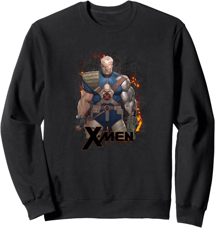 Marvel X-Men Cable Flames Vintage Sweatshirt