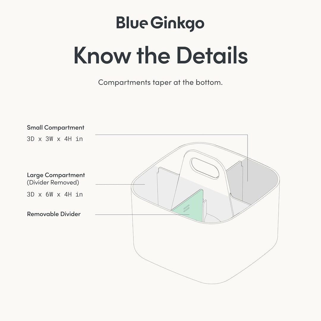 BLUE GINKGO Stapelbarer Organizer-Caddy – Tragbare Aufbewahrung aus Korea für Bad, Büro, Bastel- ode