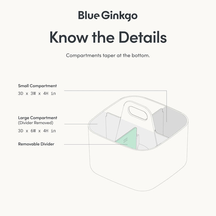 BLUE GINKGO Stapelbarer Organizer-Caddy – Tragbare Aufbewahrung aus Korea für Bad, Büro, Bastel- ode