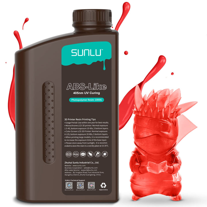 SUNLU ABS-Like 3D Drucker Resin 1KG, 405nm UV-härtendes Standard Photopolymer Schnellharz für den LC