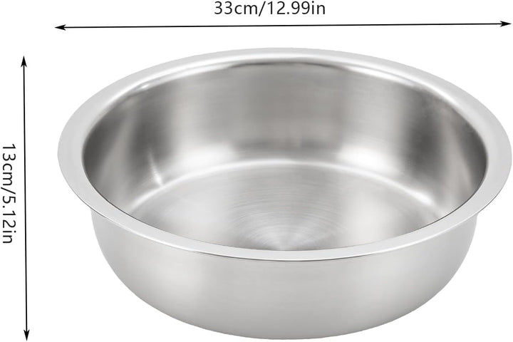 8.5L Chafing Dish Rund, 42cm Edelstahl Warmhaltebehälter, Speisewärmer, Deckel Kann Aufgehängt Werde