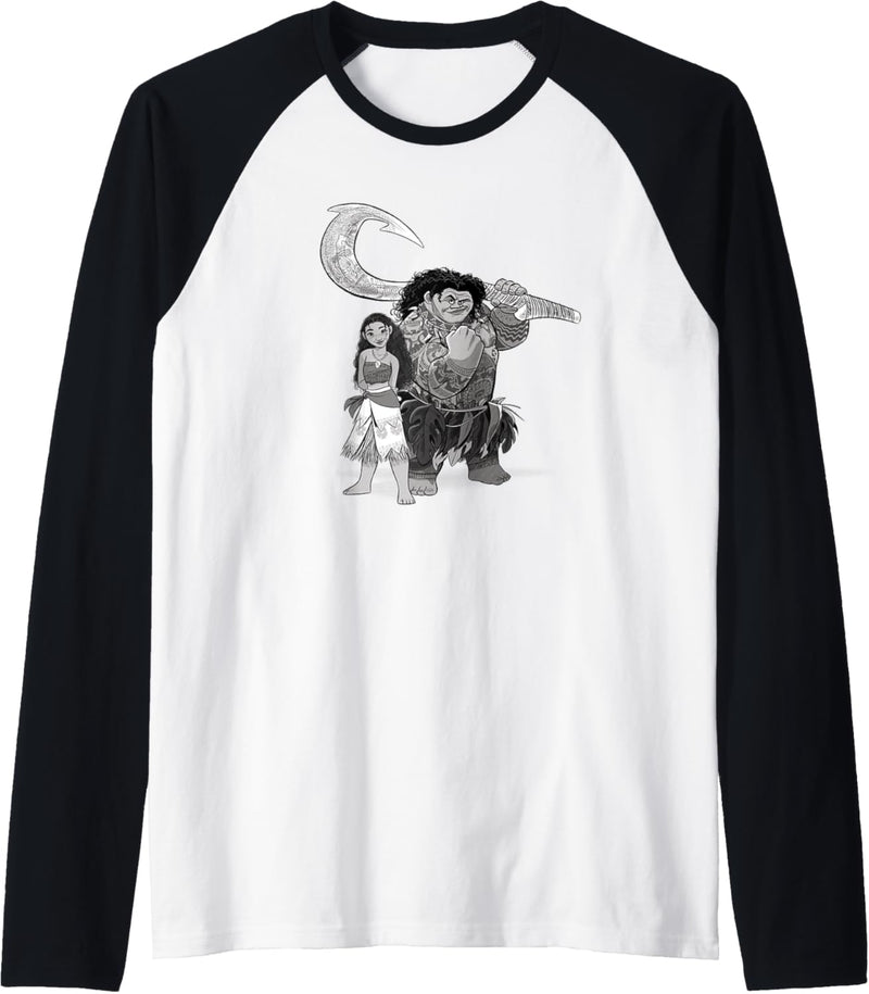 Vaiana Maui Vaiana Sketch Raglan