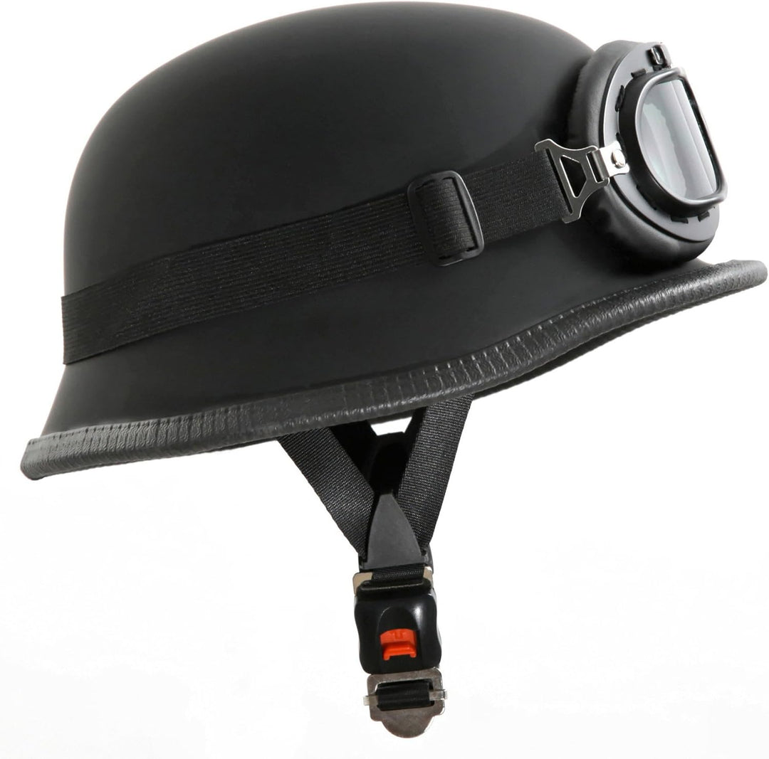 ATO WH1 Motorradhelm im Wehrmacht Style mit Fliegerbrille Grösse XL 61cm