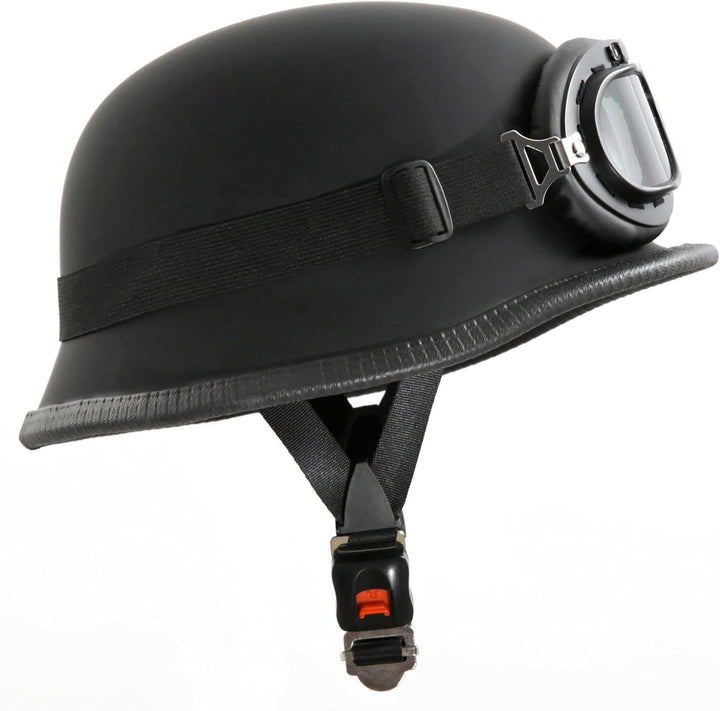 ATO WH1 Motorradhelm im Wehrmacht Style mit Fliegerbrille Grösse XL 61cm