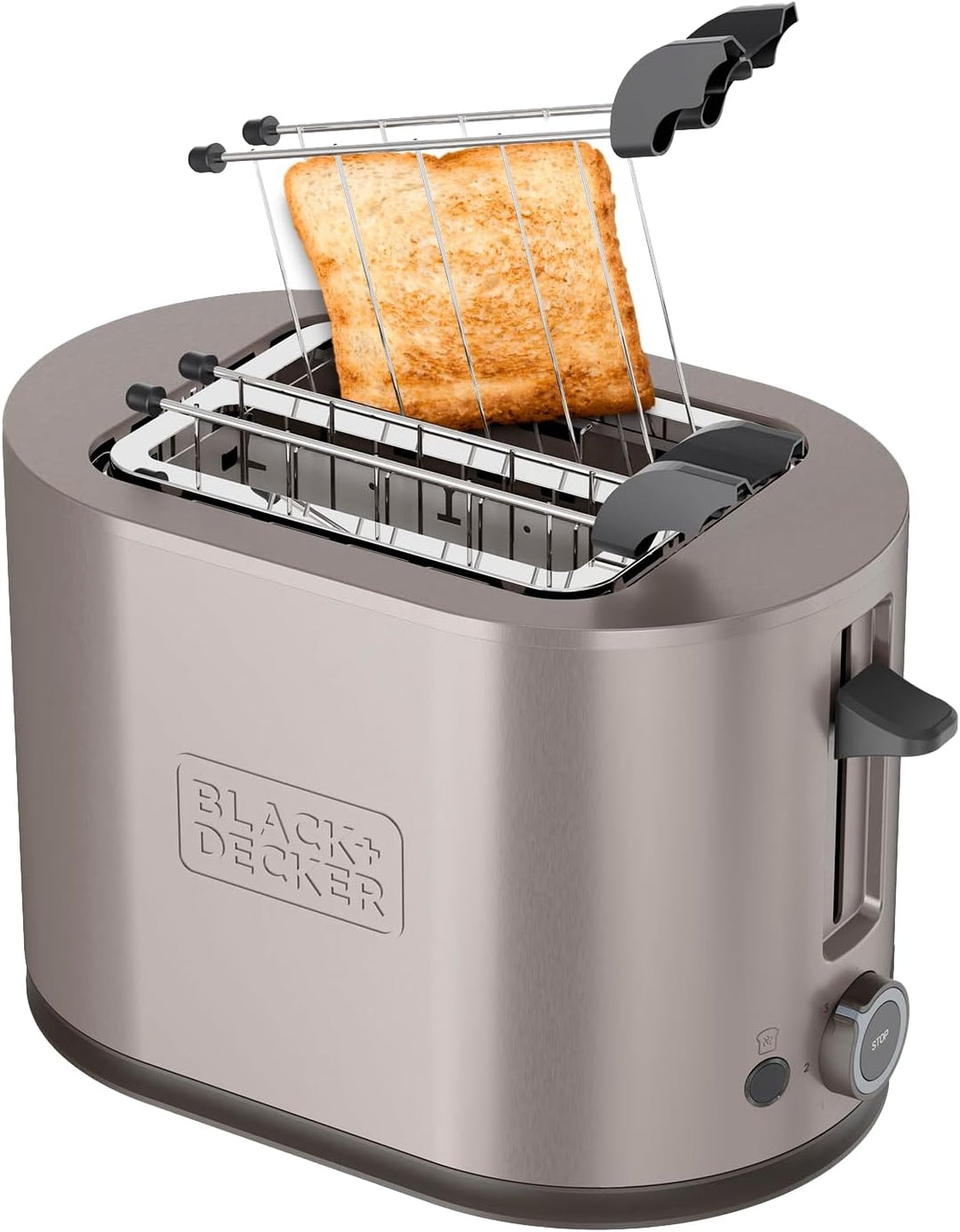 BLACK+DECKER - Toaster BXTOA901E 900W | 2 Schlitze | Automatische Zentrierung | 7 Bräunungsstufen |