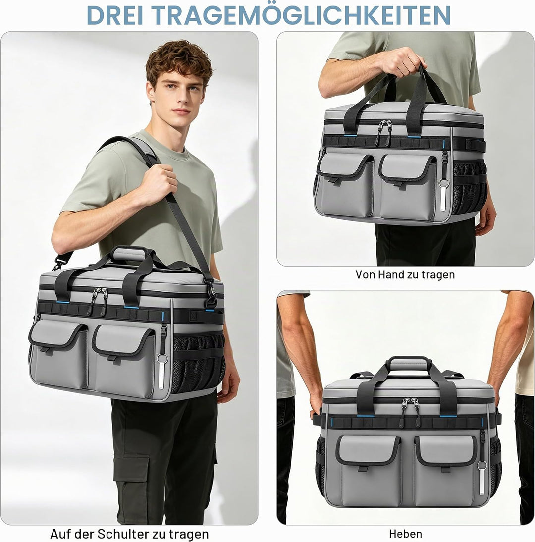 Kühltasche Gross, 40L Grosse Isolierte Kühlbox Faltbar, wasserdichte Tragbare Auslaufsichere Thermot