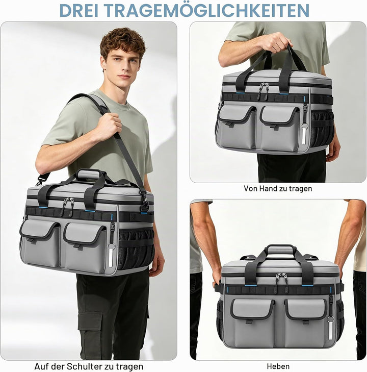 Kühltasche Gross, 40L Grosse Isolierte Kühlbox Faltbar, wasserdichte Tragbare Auslaufsichere Thermot