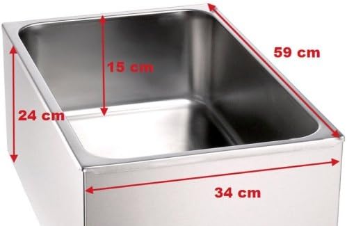 Bartscher Wasserbad / Bain Marie mit Wasserablaufhahn 150 mm tief - 200240