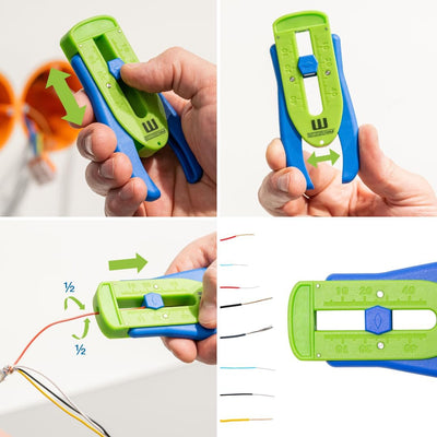 WEICON TOOLS Präzisions-Abisolierer S Green Line, nachhaltige Rohstoffe, Abisolierzange für feine Dr