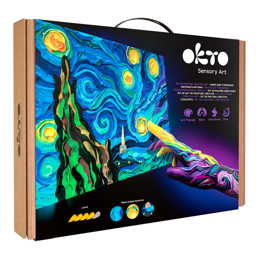 OKTO - Oktoclay Starry Night Set mit Schaumschaum, 10005, mehrfarbig, Einheitsgrösse