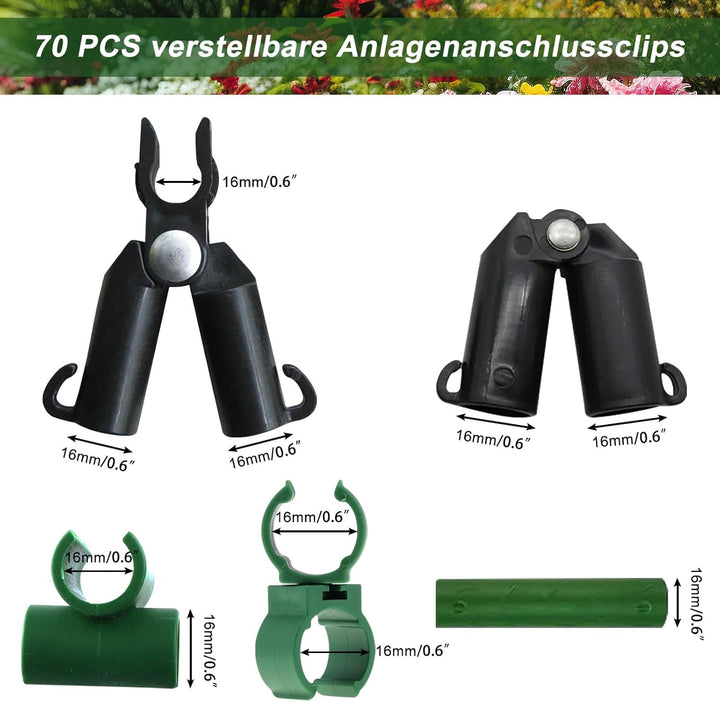 70 Stück verstellbare Pflanzen-Rankgitter-Verbindungs-Clip Verstellbares Pflanzen-Spalierverbinder-S