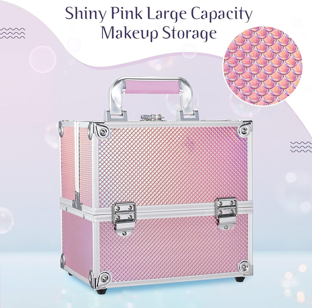 Kosmetikkoffer Schminkkoffer Make up Koffer Alu Beauty Case Abschliessbarer Nagelkoffer Make up Case
