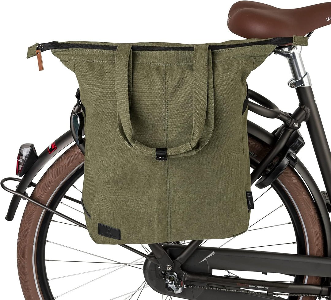 FastRider Celo Fahrradtasche für Gepäckträger, 23L Seitentasche Fahrrad, 100% Kanevas Gepäckträgerta