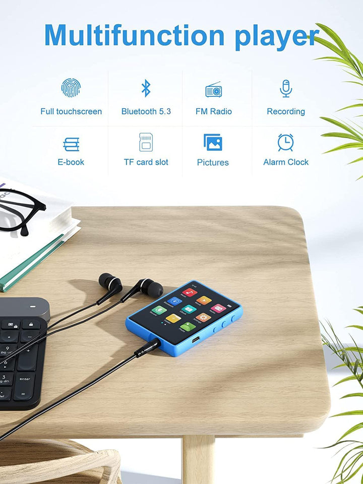 32GB MP3 Player Bluetooth 5.0 MECHEN 2,4'' Touchscreen Tragbarer MP3-Player zum Laufen mit Line-in-A