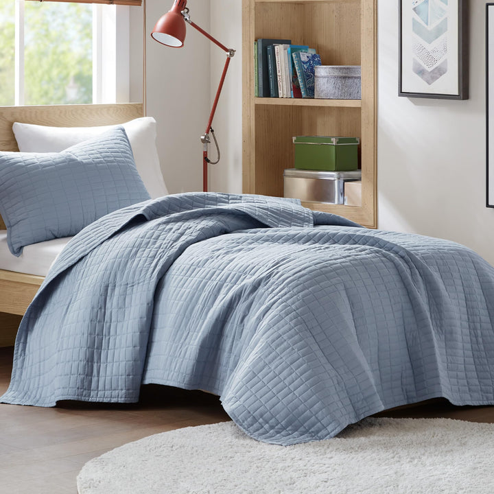 Comfort Spaces Kienna Steppdecken-Set – luxuriöses doppelseitiges Steppdesign Ganzjährig, leicht, Ta