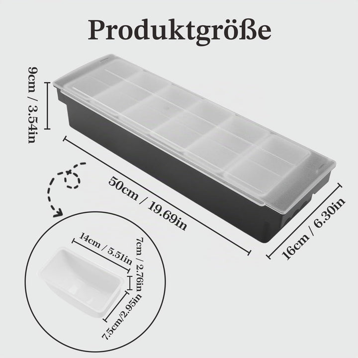 Obst Container Box Eis Party Servier Bar Eisgekühlter Gewürzspender mit Transparentem Deckel, Würzmi