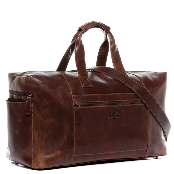 SID & VAIN XL Reisetasche Bristol aus Premium Leder I Sporttasche gross XL gross für Herren und Dame