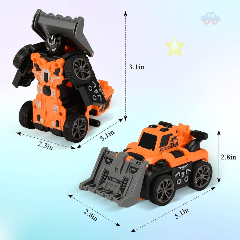 Oderra Spielzeug-Roboterauto, 2-in-1, Transformator, Roboter, Spielzeug, kleines Auto, für Jungen vo