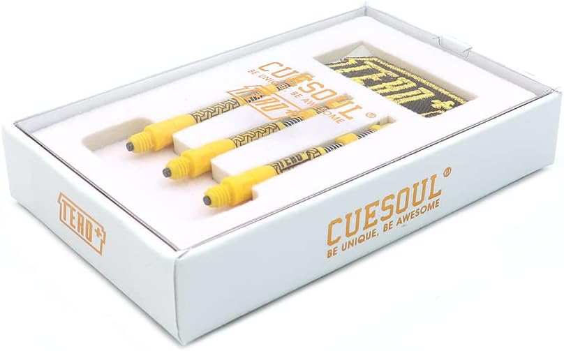 CUESOUL TERO+ AK7P Dart Shafts, Neues Double Direction Teleskop und Rotating Dart Flights System gel