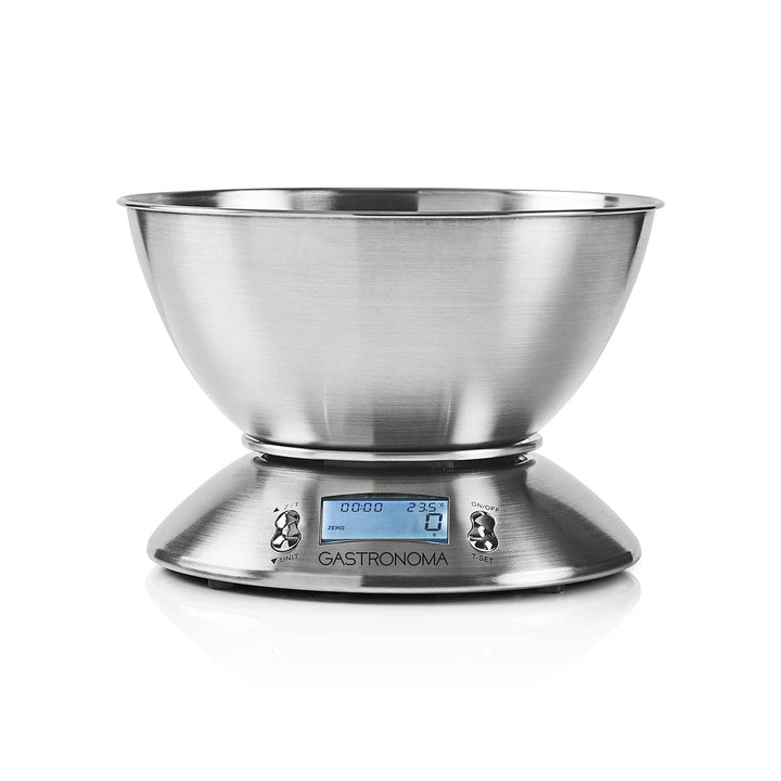 Gastronoma Küchenwaage - Küchenwaage Digital - Waage Küche - Integrierter Timer - Temperatursensor -