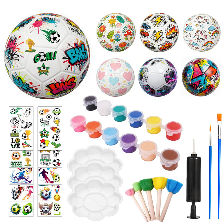 KMFYMPT Bastel Sets, Fussball Malset Bastelset, Kreativset | Kunstzubehör Bastelset, 6 Fussbälle 18c