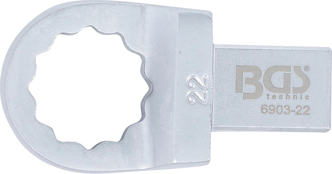 BGS 6903-22 | Einsteck-Ringschlüssel | 22 mm | Aufnahme 14 x 18 mm, 22 mm