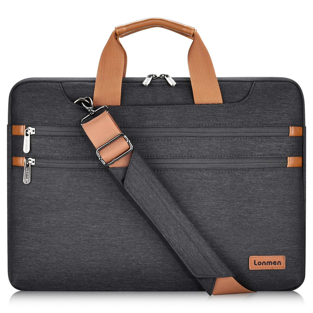 LONMEN 14 Zoll Laptop tasche Wasserdicht Schultertasche Tasche Kompatibel mit 15" MacBook Pro 2019 /