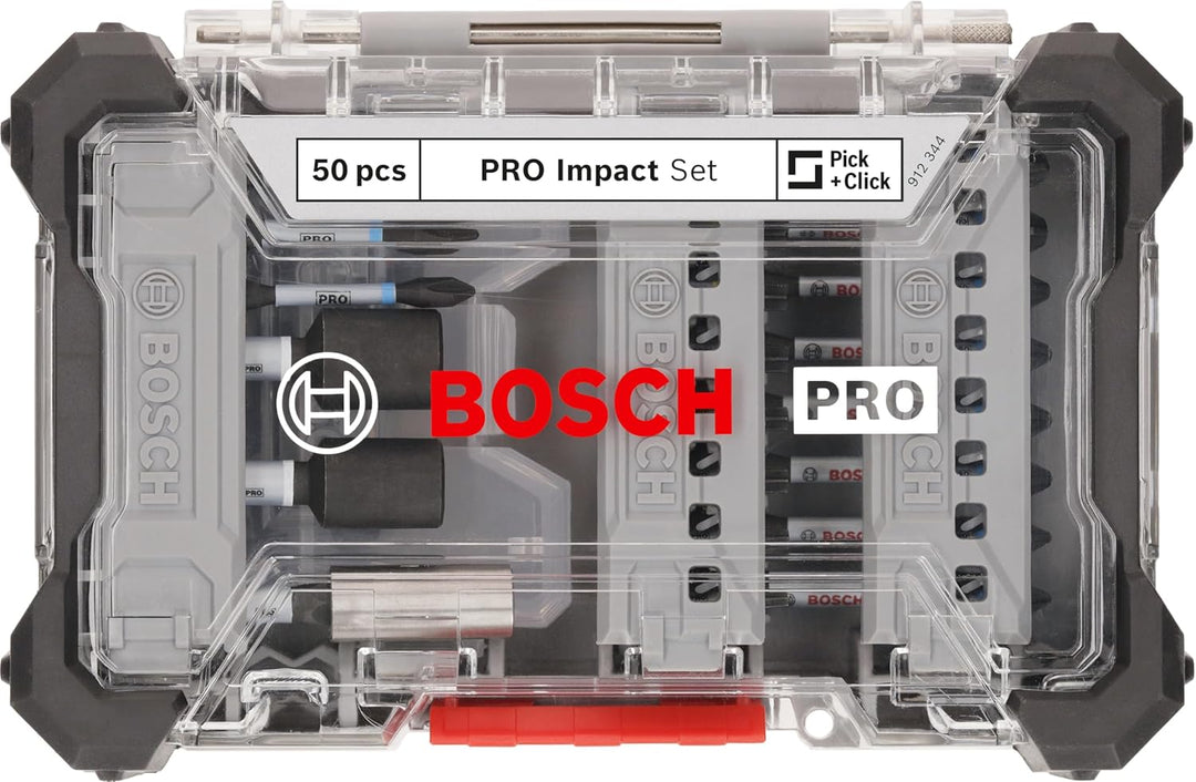 Bosch 50x PRO Impact Set, 50-tlg. (200 x 107 mm, Professional Zubehör Schraubendreher, Schraubendreh