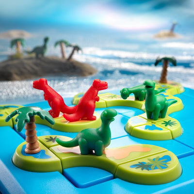 smart games - Dinosaurs Mystic Islands, Puzzle Game with 80 Challenges, 6+ Years, 24 x 24 x 6 cm (Lx